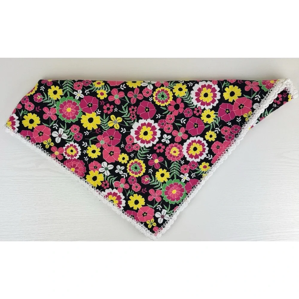 Handmade VTG Style Baby Girl Blanket Pink Floral Crochet Boho 70s Gift Receiving
